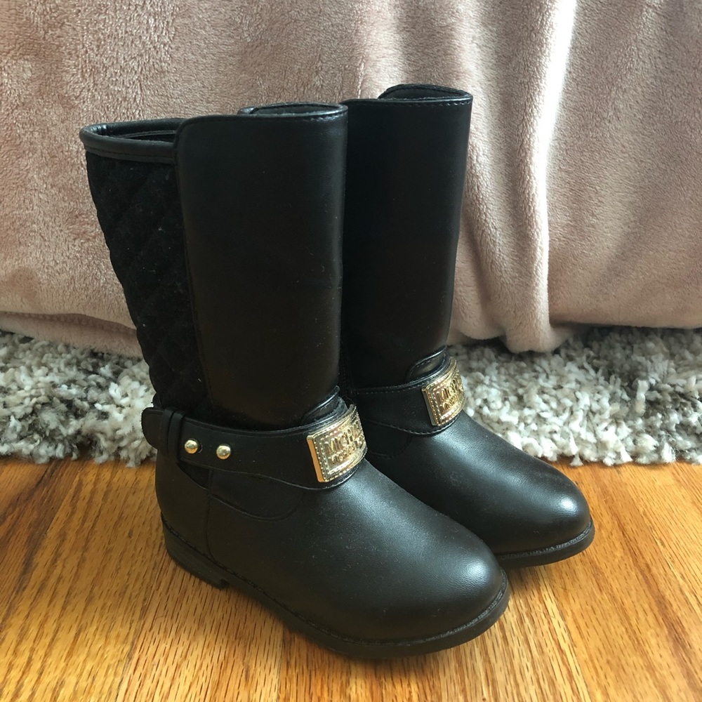 Black toddler girl boots